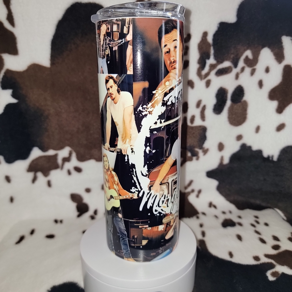 Morgan Wallen Custom 20oz Skinny Tumbler Insulated Drinkware - Picture 3 of 5